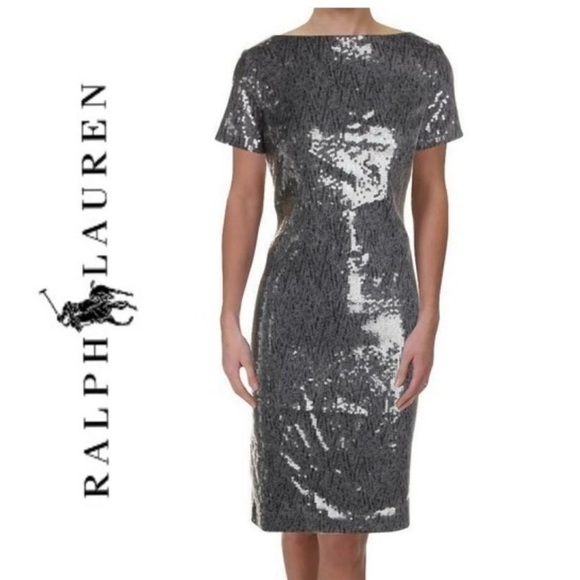 Lauren Ralph Lauren Kaylene Sequin Dress - Picture 1 of 11